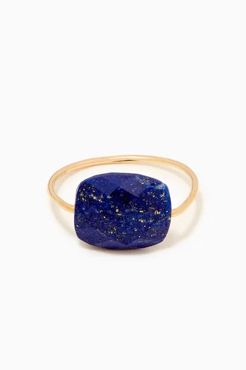 Friandise Cushion Lapis Lazuli Ring in 18kt Gold