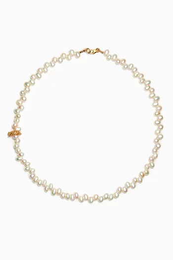 La Calliope Chapter i Pearl Choker in 24kt Gold-plated Bronze