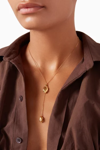 The Lunar Rocks Necklace in 24kt Gold-plated Bronze