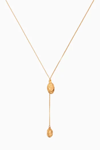 The Lunar Rocks Necklace in 24kt Gold-plated Bronze