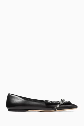 Veda Flat Ballerina Pumps in Nappa Leather