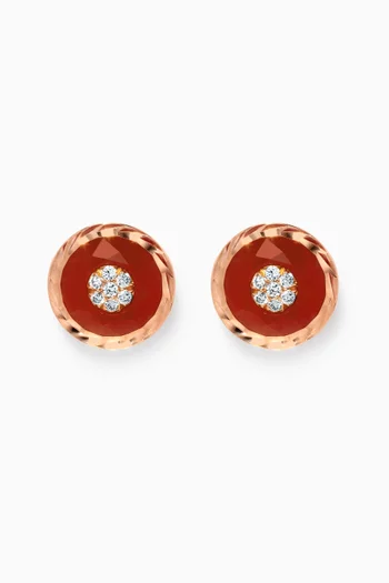 Saint-Petersbourg Diamond Stud Earrings in 18kt Rose Gold