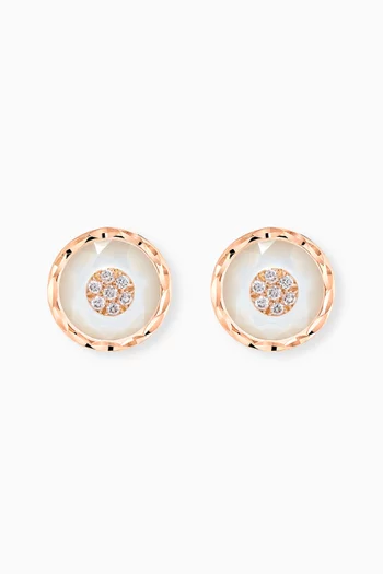 Saint-Petersbourg Diamond Stud Earrings in 18kt Rose Gold