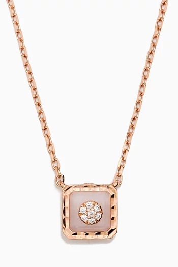 Saint-Petersbourg Opal & Diamond Necklace in 18kt Rose Gold