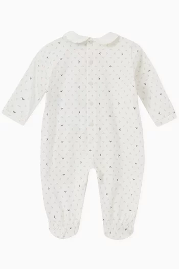 Logo Sleepsuit in Cotton