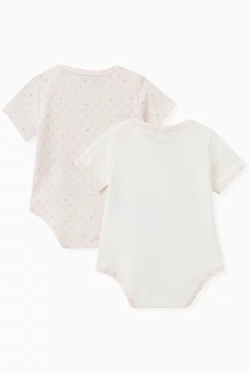 طقم لباس قطعة واحدة بشعار الماركة، قطعتان