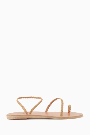 Eleftheria Braided Sandals in Nappa Leather