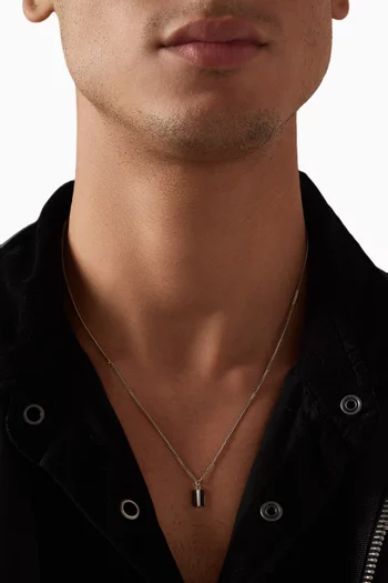 قلادة باولو فضة إسترلينية بحجر عقيق