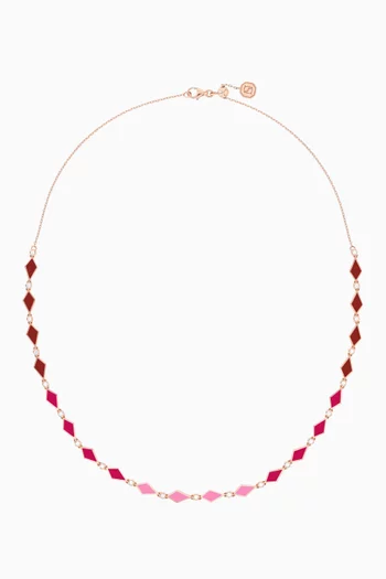 Ombre Mosaic Necklace in 18kt Rose Gold
