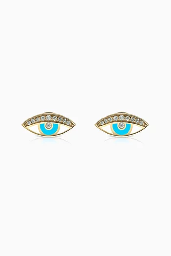 The Eye Diamond Stud Earrings in 18kt Gold