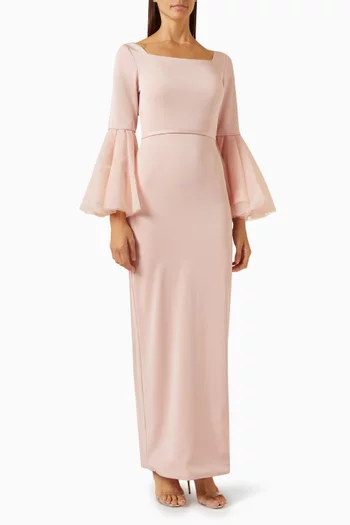 Column Gown in Crepe