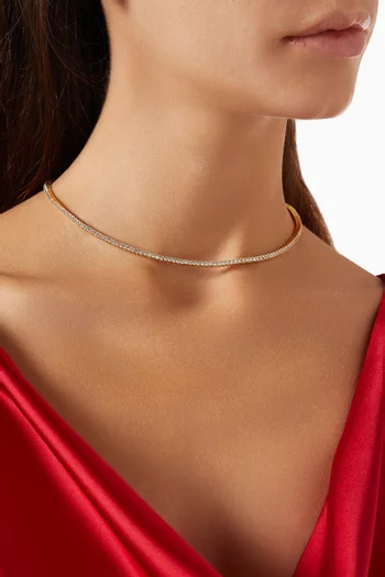 Rally Tennis Necklace in Gold-plated Brass
