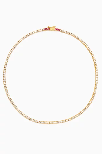 Rally Tennis Necklace in Gold-plated Brass
