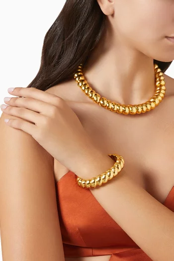 Vivana Bangle in 24kt Gold-plated Brass