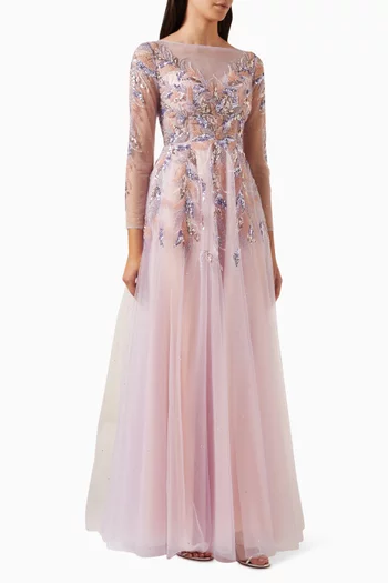 Crystal Mesh Gown in Tulle