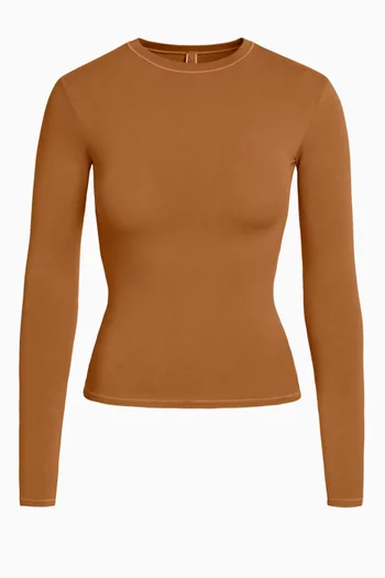 Cotton Jersey Long Sleeve T-shirt