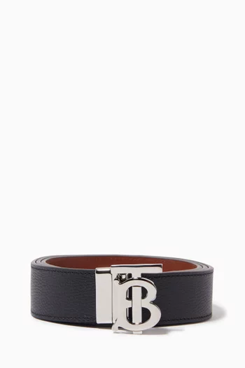 Reversible Monogram Belt in Leather