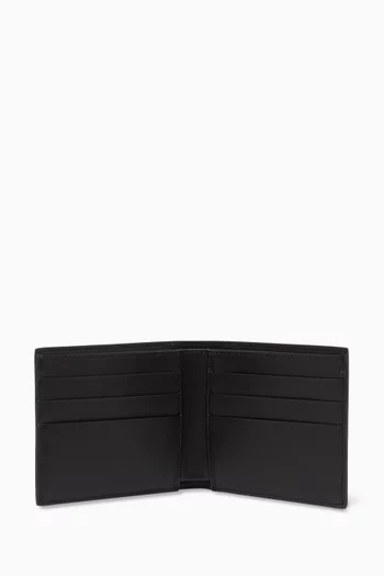 Logo Plaque Bifold Wallet in Leather