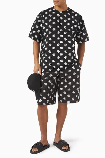 Jogging Shorts in Cotton Poplin