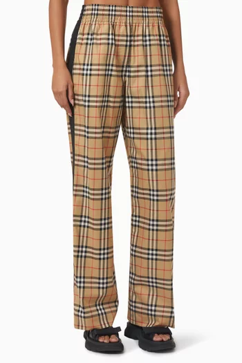 Louane Vintage Check Pants in Stretch-cotton