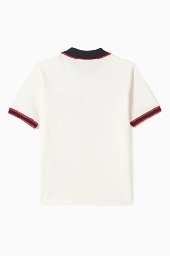 تي شيرت بولو بشعار الماركة قطن بيكيه