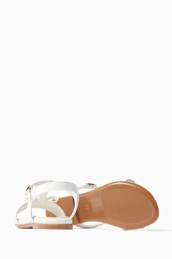 DG Logo Sandals in Patent Leather