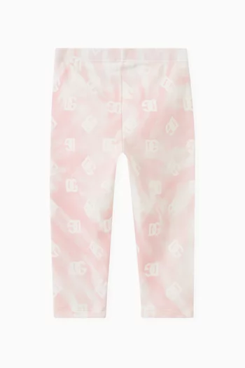 Tie-dye Logo-print Leggings in Cotton