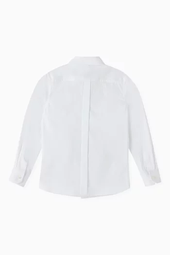 قميص بشارة بشعار الماركة قطن