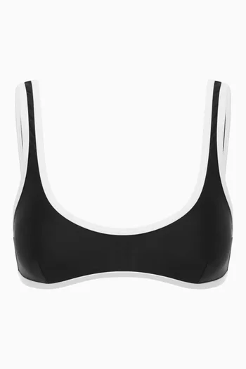 The 90's Duo Crop Top in Matte Lycra