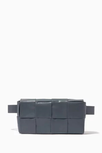 Cassette Belt Bag in Intrecciato Leather