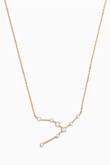 Taurus Constellation Diamond Necklace in 18kt Gold