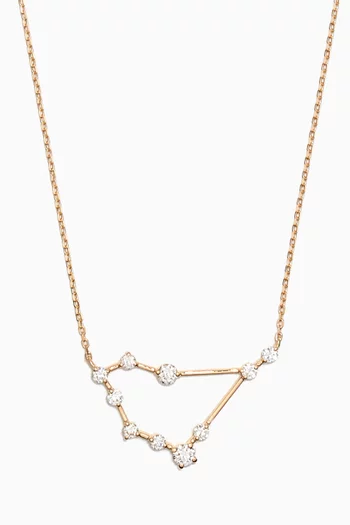 Capricorn Constellation Diamond Necklace in 18kt Gold