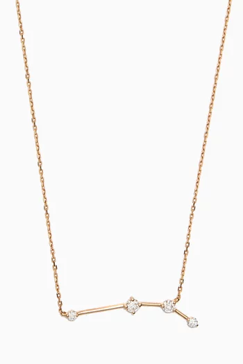Aries Constellation Diamond Necklace in 18kt Gold