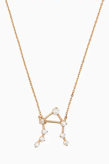 Libra Constellation Diamond Necklace in 18kt Gold