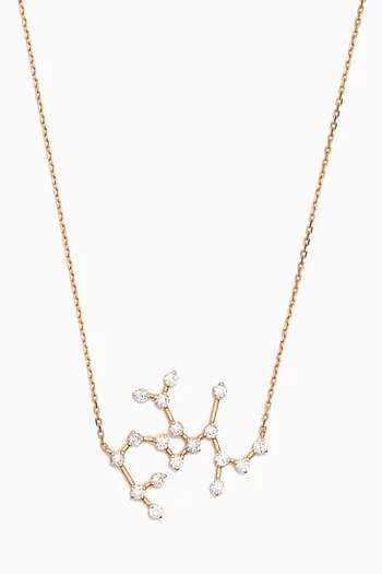 Sagittaruis Constellation Diamond Necklace in 18kt Gold