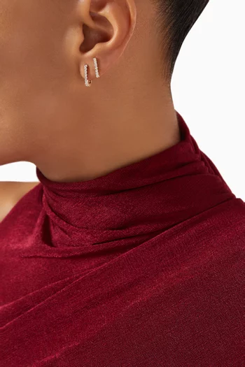 Paperclips Diamond Hoops in 18kt Rose Gold