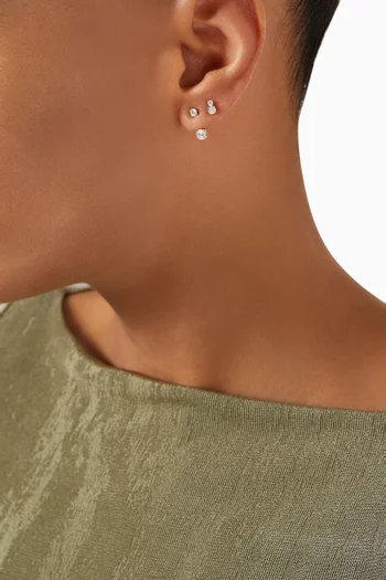 أقراط رين دروبس مرصعة بالماس ذهب عيار 18