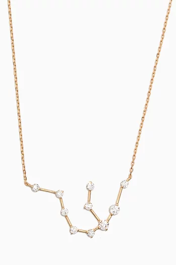Aquarius Constellation Diamond Necklace in 18kt Gold