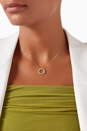 قلادة بدلاية دائرية ذهب عيار 18