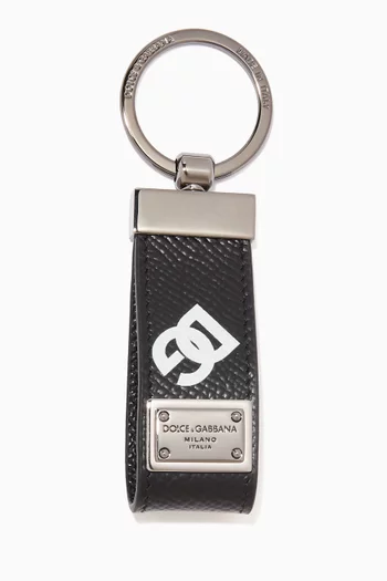 DG Print Keychain in Dauphine Leather