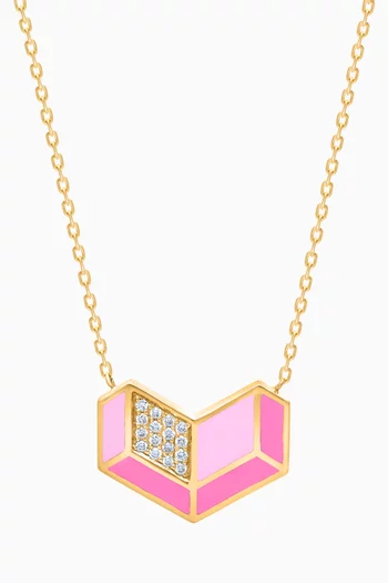 Joy Diamond Heart Necklace in 18kt Yellow Gold