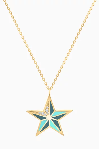 Joy Diamond Star Necklace in 18kt Yellow Gold
