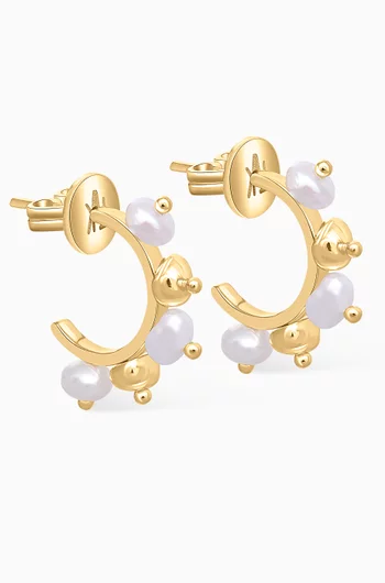 Lulu Pearl Earrings in 18kt Yellow Gold