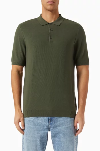 Polo Shirt in Knitted Cotton