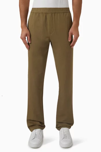 Drawstring Pants in Cotton-linen Blend