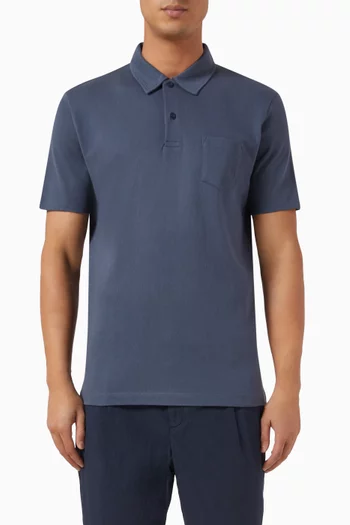 Riviera Polo Shirt in Cotton Mesh
