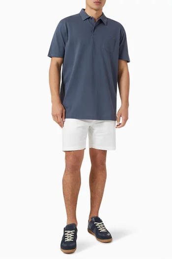 Riviera Polo Shirt in Cotton Mesh