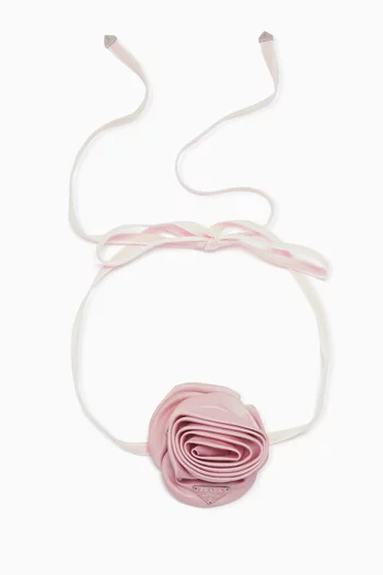 Rose Wrap-around Neck Tie in Silk