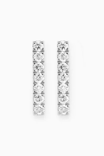 Bar Diamond Earrings in 18kt White Gold