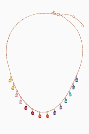 Rainbow Rock Pear-cut Necklace in 18kt Gold